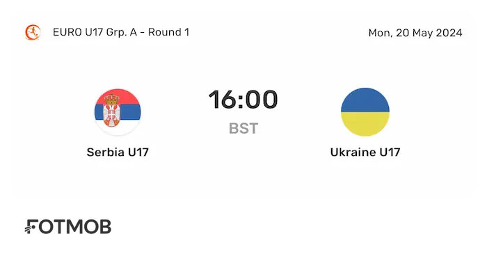 Xem trước trận đấu U17 Serbia vs U17 Ukraine